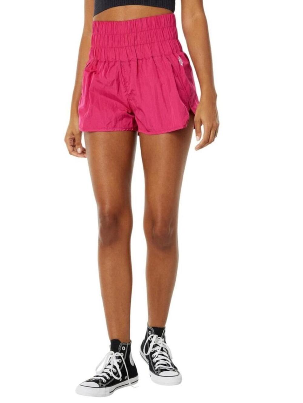 FP Movement Free People The Way Home Shorts Wide High Waist Pink Women's Medium